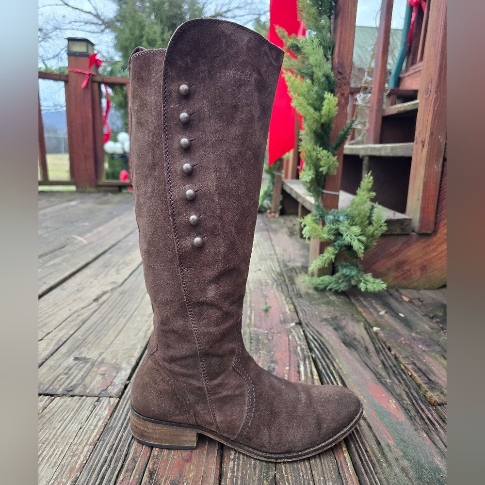 Spirit By Lucchese, Womens, Annie, Brown Suede, Riding Boots, Size 9M - Picture 9 of 15